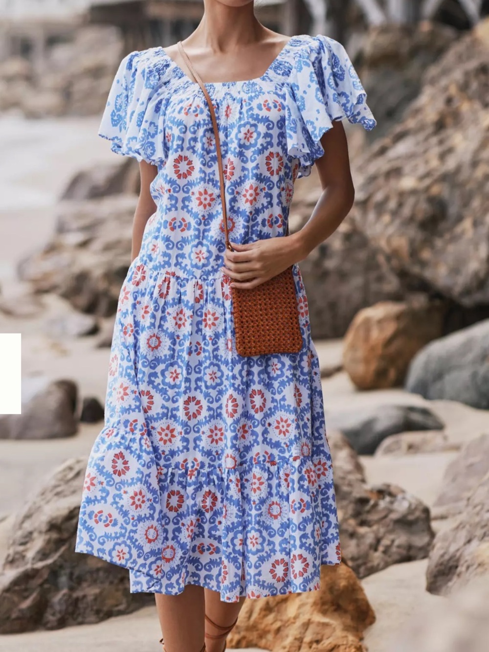 Ro’s Garden Anthropologie Jenna floral midi dress